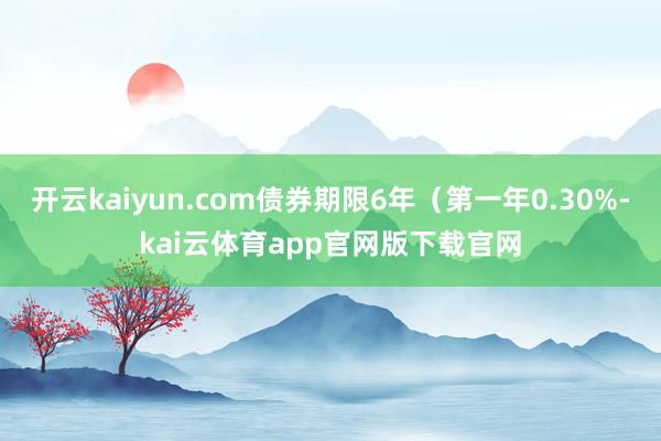 开云kaiyun.com债券期限6年（第一年0.30%-kai云体育app官网版下载官网