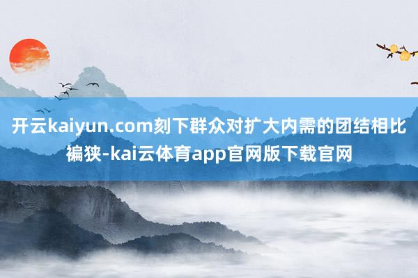 开云kaiyun.com刻下群众对扩大内需的团结相比褊狭-kai云体育app官网版下载官网