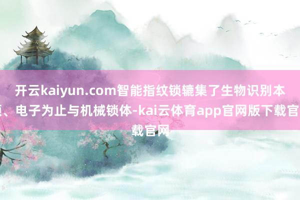 开云kaiyun.com智能指纹锁辘集了生物识别本领、电子为止与机械锁体-kai云体育app官网版下载官网